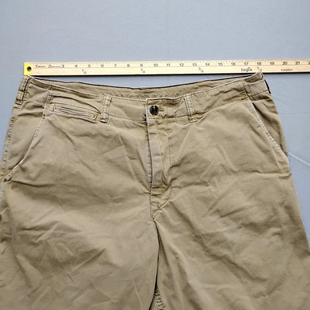 American Eagle Mens Classic Next Level Flex Chino Shorts Khaki Tan 38